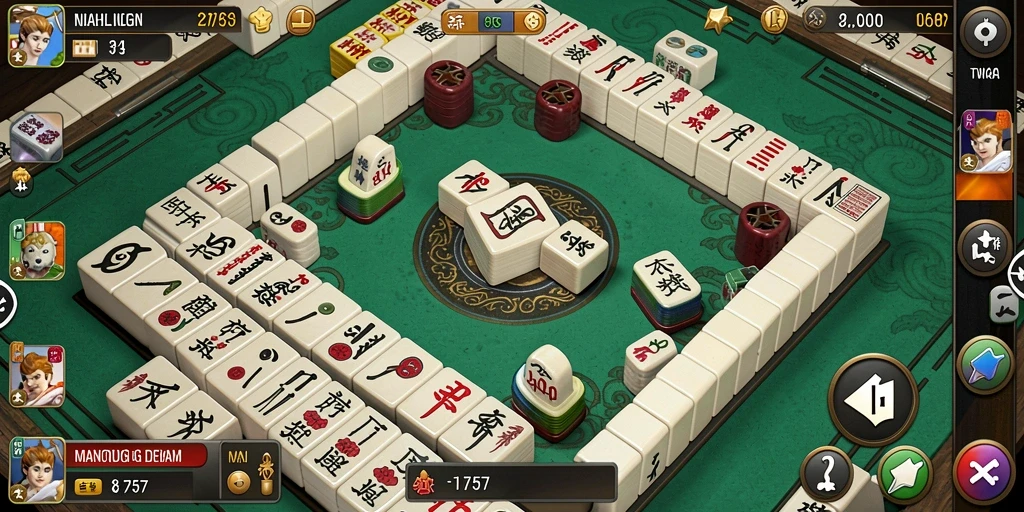 Screenshot gameplay Mahjong 2757 yang menampilkan tantangan menarik.