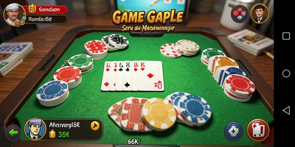 Tampilan gameplay Gaple yang menarik dan interaktif.