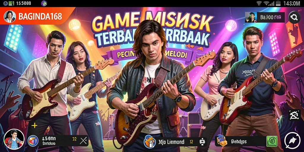 Screenshot gameplay BAGINDA168 menampilkan interaksi seru dengan musik.