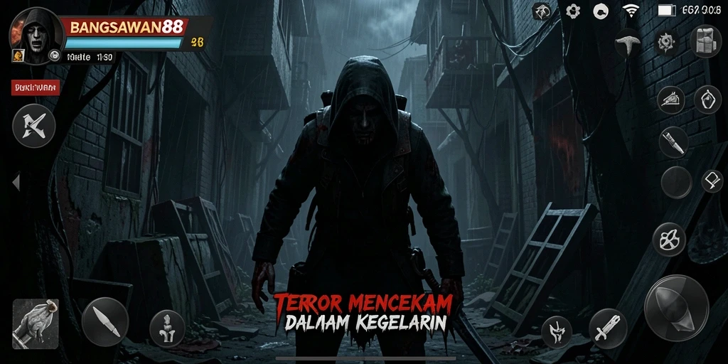 Gameplay menegangkan BANGSAWAN88 dengan monster menyeramkan.