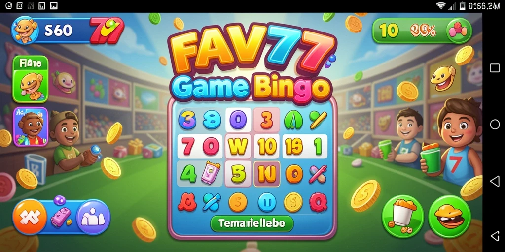 Screenshot FAV77 menunjukkan keseruan gameplay Bingo yang interaktif.