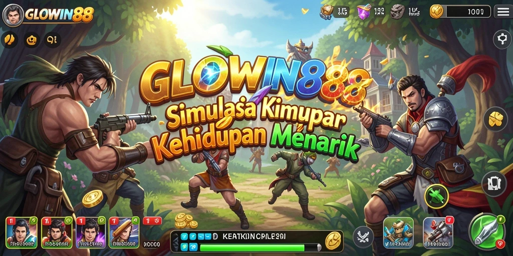 Tampilan gameplay GLOWIN88 dengan berbagai aktivitas menarik.