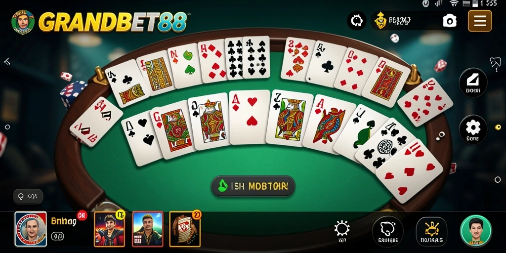 Tampilan seru gameplay Domino dari GRANDBET88.