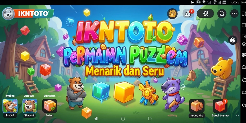 Tampilan menarik dari gameplay Puzzle di IKNTOTO.