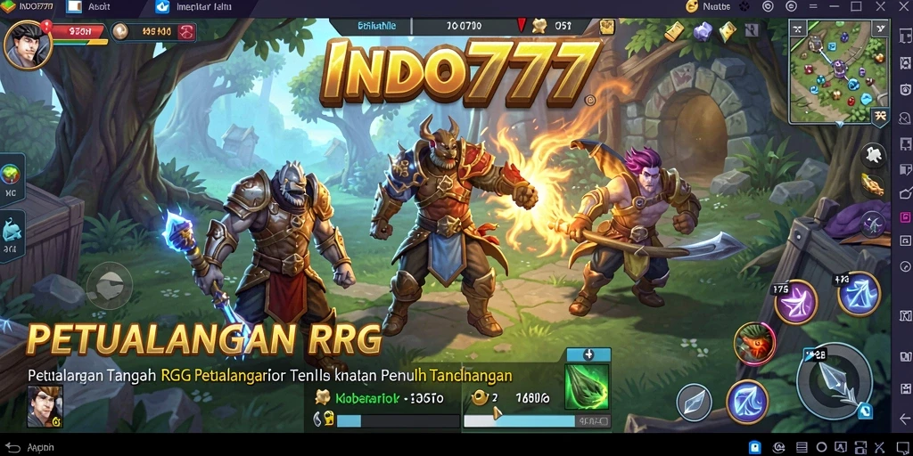 Tampilan gameplay yang menarik dalam petualangan RPG INDO777.