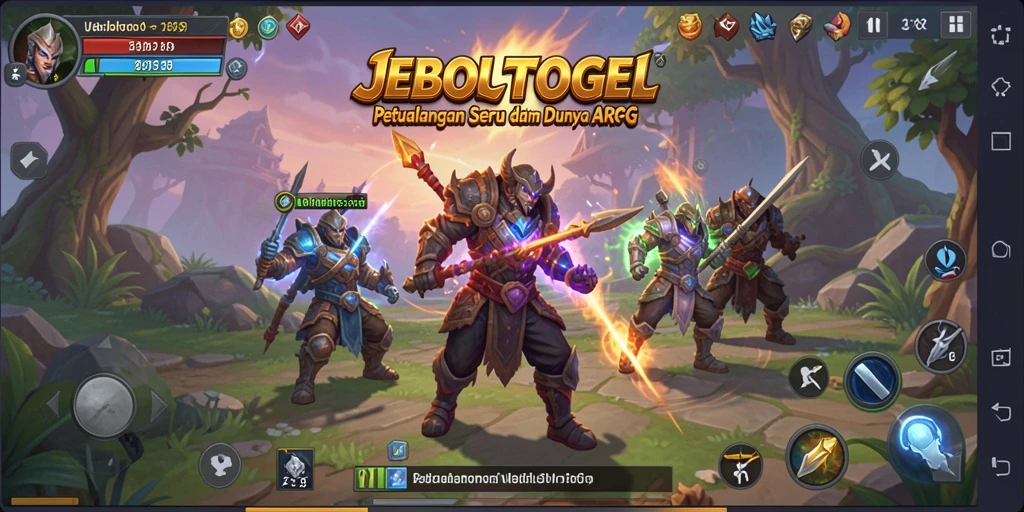 Screenshot dari gameplay JEBOLTOGEL yang menunjukkan aksi pertempuran menarik.
