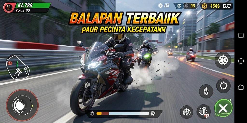 Tampilan gameplay KA789 yang penuh aksi dan kecepatan.