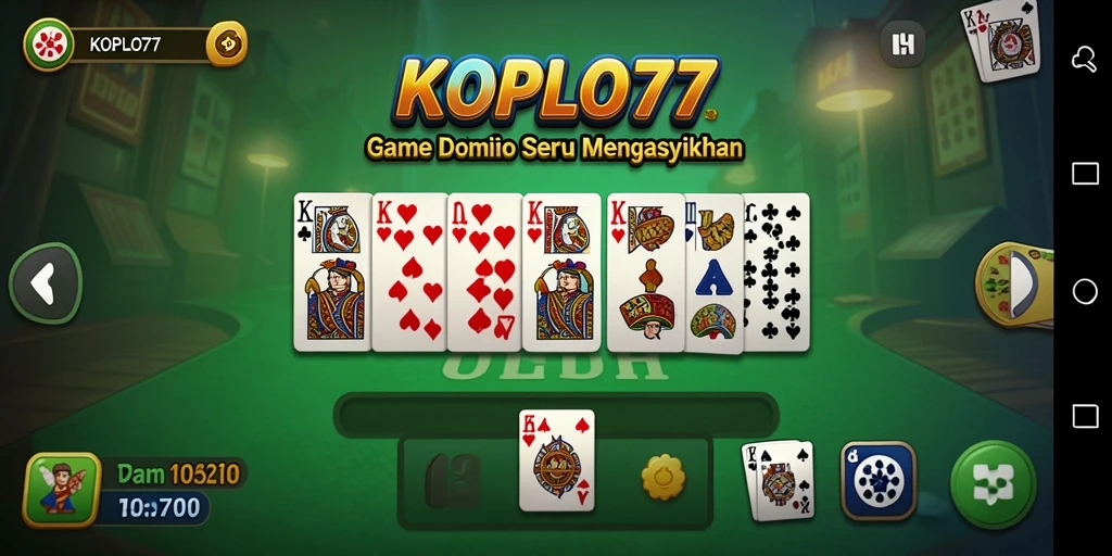 Screenshot gameplay KOPLO77 dengan aksi domino menarik.