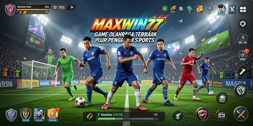 Screenshot yang menampilkan aksi kompetitif dalam game olahraga.