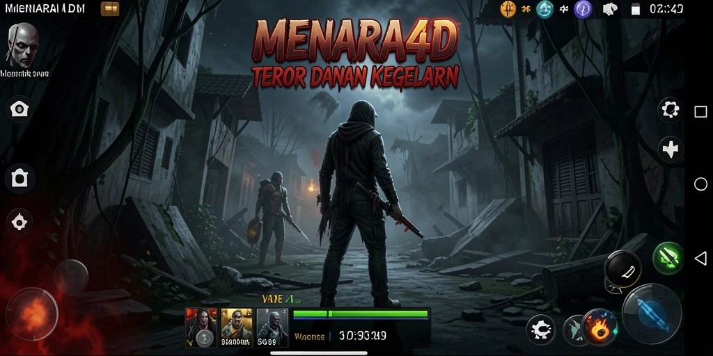 Screenshot menampilkan suasana mencekam dalam MENARA4D saat menjelajahi menara.