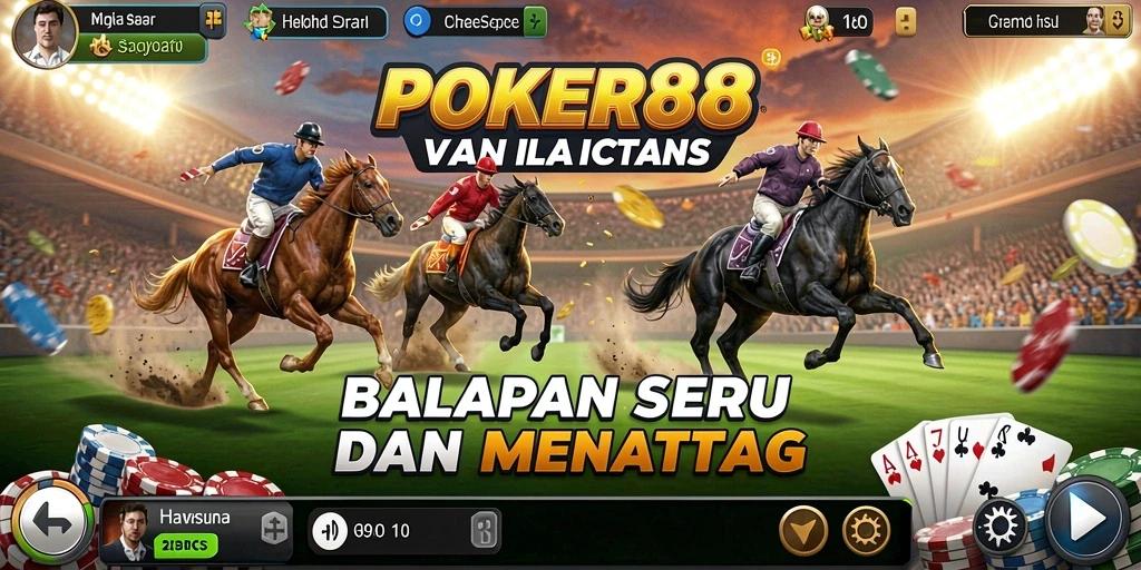 Screenshot POKER88 dengan tampilan balapan seru dan kendaraan berkecepatan tinggi.