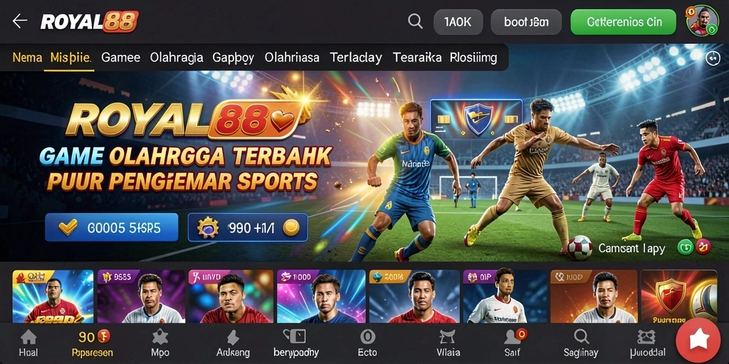 Tangkapan layar gameplay ROYAL88 yang menampilkan aksi seru pemain di lapangan.