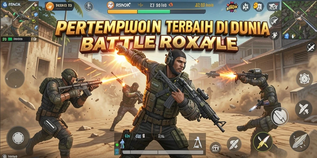 Tampilan permainan RSNOK yang menegangkan saat pertempuran berlangsung.