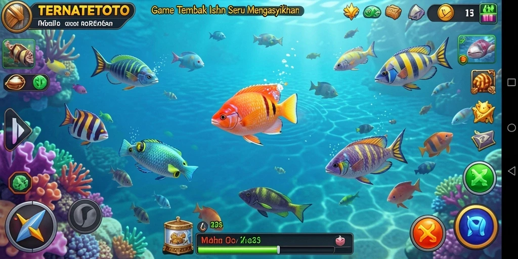 Screenshot gameplay seru TERNATETOTO dalam aksi Tembak Ikan.