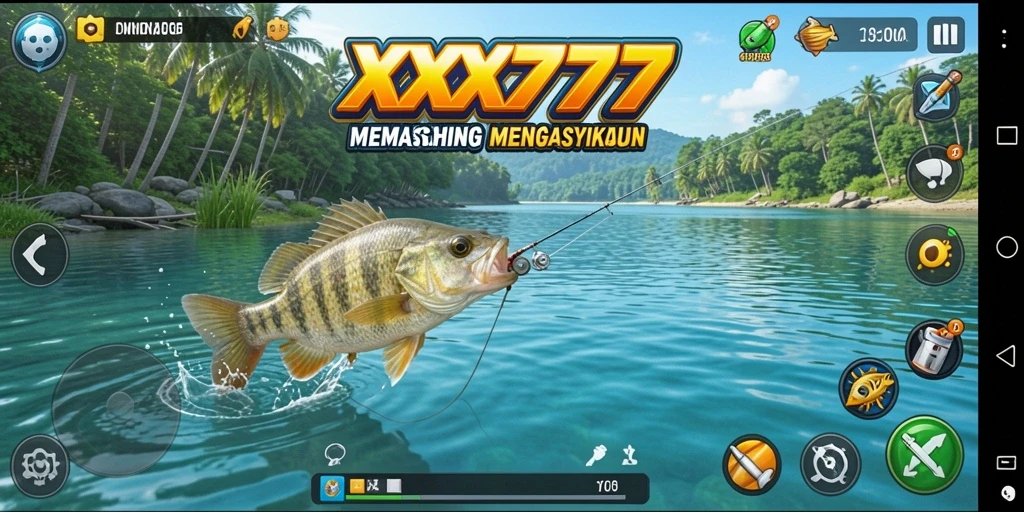 Gameplay menarik di XXX777 dengan variasi lokasi memancing.